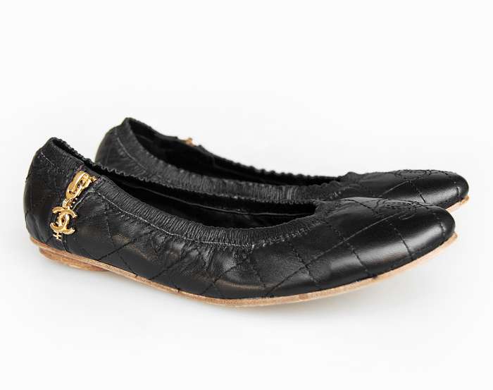 Replica Chanel Shoes 72203b black lambskin leather